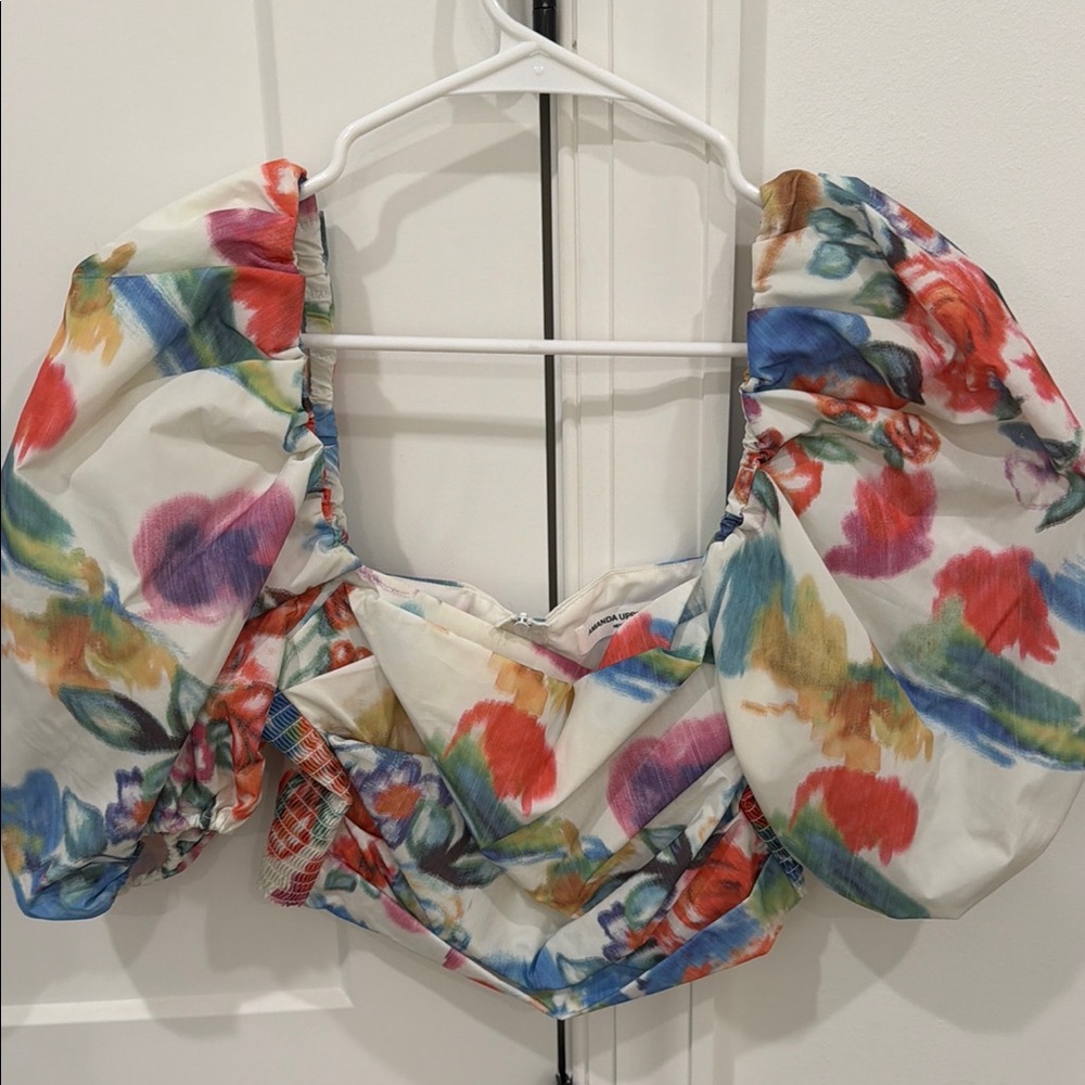 Floral Puff Sleeve Women's Top